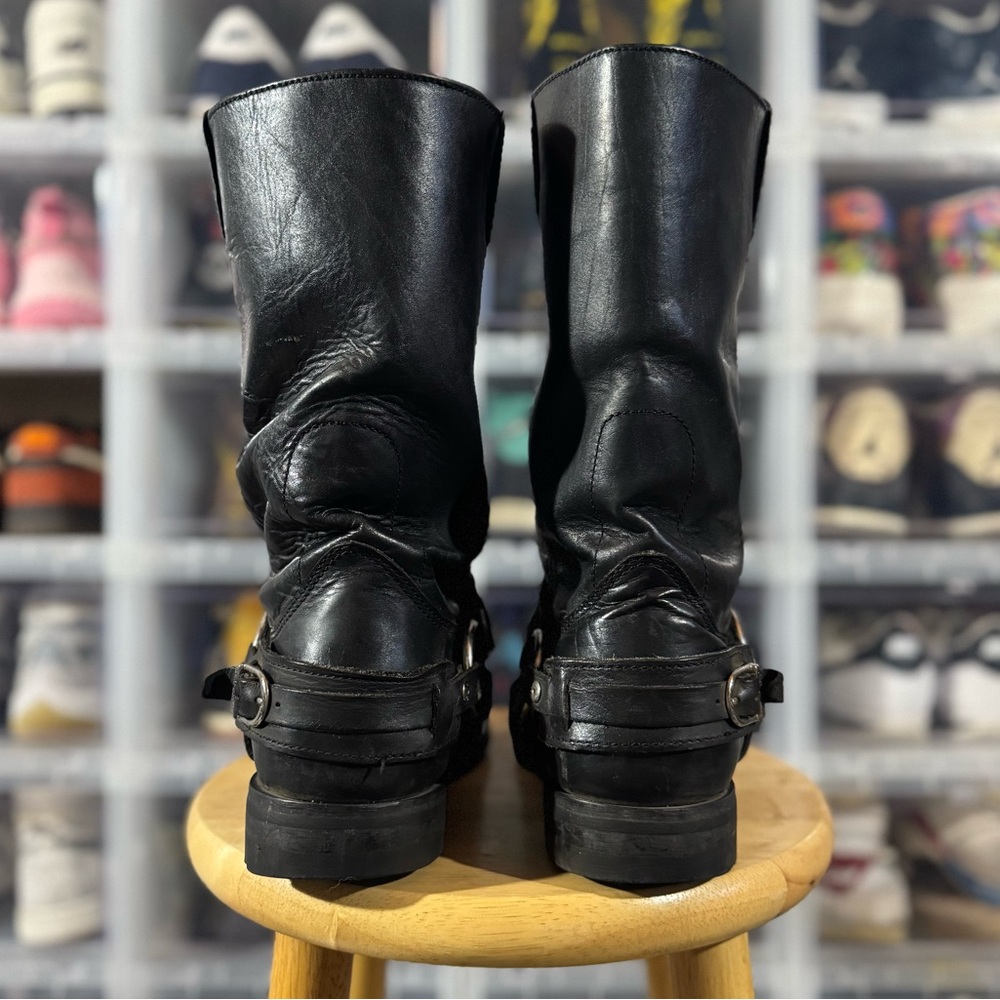 Harley-Davidson Men’s Leather Black Flame Combat Boots - Picture 6 of 6